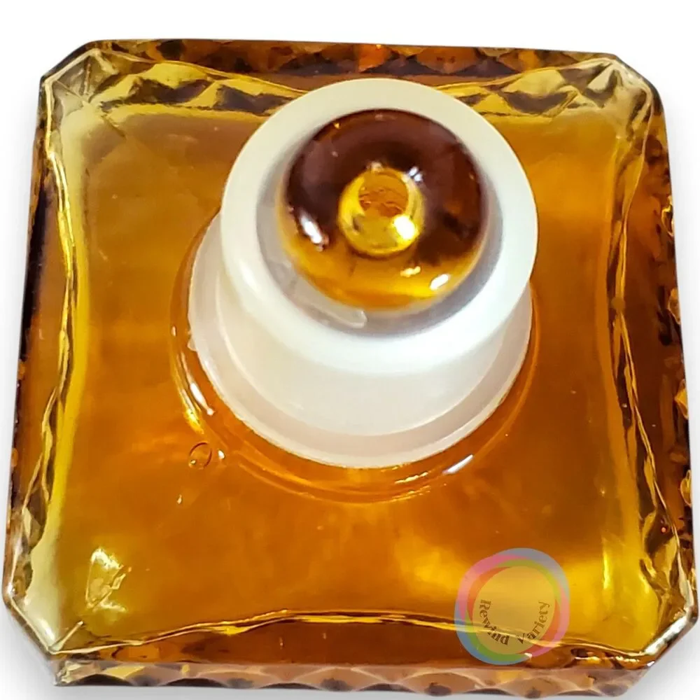 Vintage Mid Century Amber Glass Diamond Decanter Set Taiwan